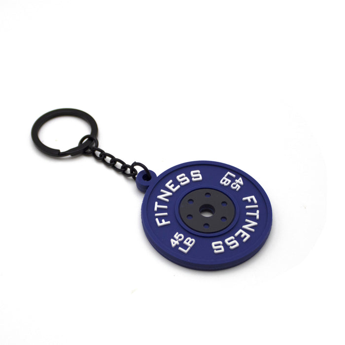 Wholesale Creative Design Cute Keychain Fitness Series Barbell Dumbbell Pendant Backpack Hanging Jewelry Key Chain