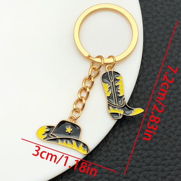 Wholesale Oil-dripping hat pistol metal keychain