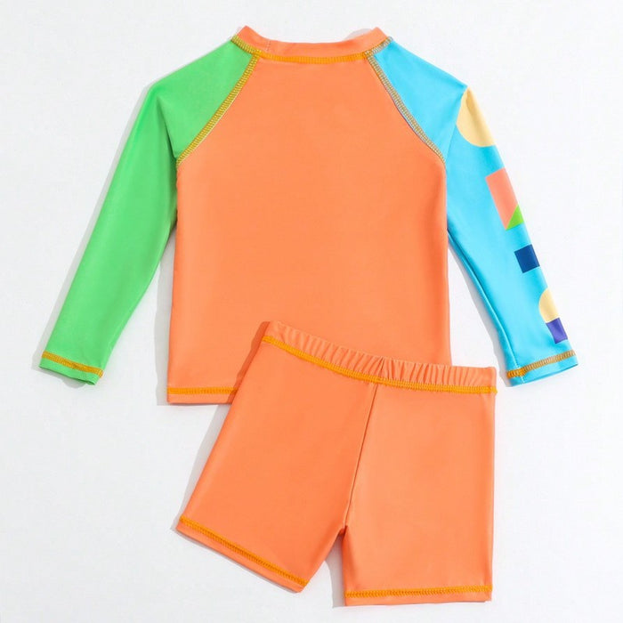 Wholesale New Children's Swimsuit Split Boys' Middle and Small Children's Cute Baby Boys' Swimsuit Boys' Baby Swimsuit