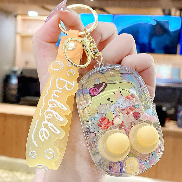 Wholesale Acrylic Double Button Water Dispenser Keychain - Bag Charm Gift