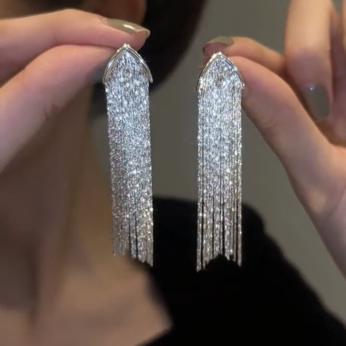 Wholesale Tassel earrings, atmospheric chain earrings, light luxury and high-end earrings