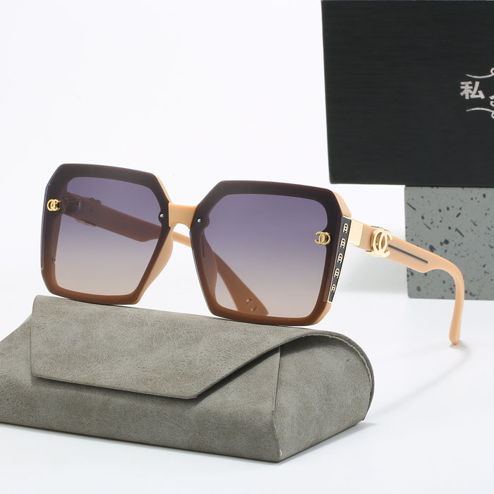 Wholesale UV resistant square frame round face sunglasses with a high-end feel