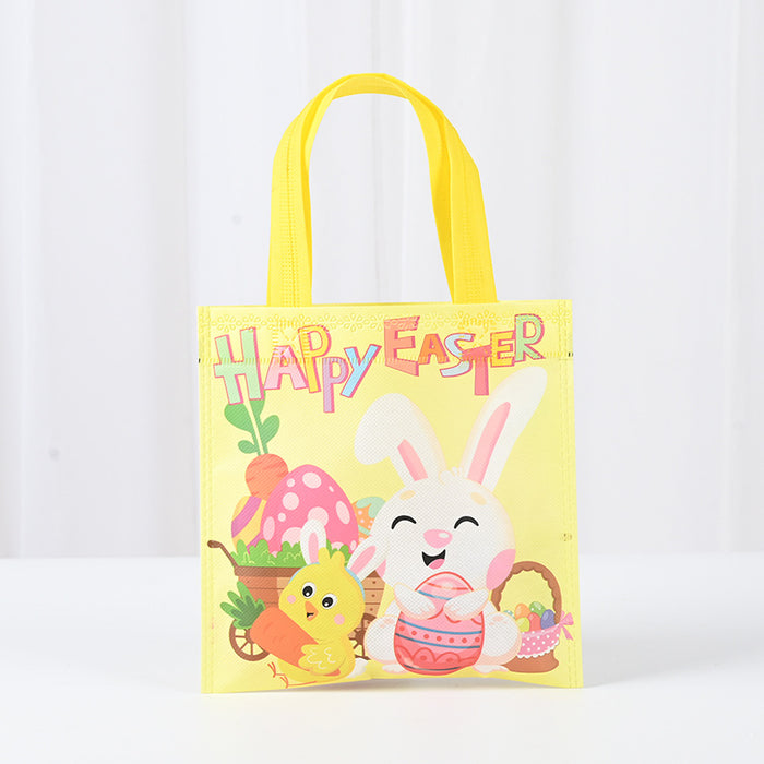 Wholesale Spot Cartoon Cute Rabbit Flat Non-woven Bag Wholesale Kindergarten Festival Bottomless and Sideless Hand-held Gift Bag JDC-GB-XJ010