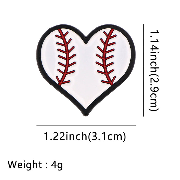 Wholesale Love Sports Football Basketball Series Badge Clothing Backpack Decorative Alloy Brooch