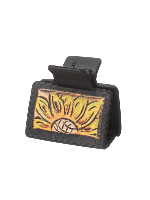 Wholesale West Wind Sunflower Cactus Leather Shark Clip Grab Clip Women Hairpin