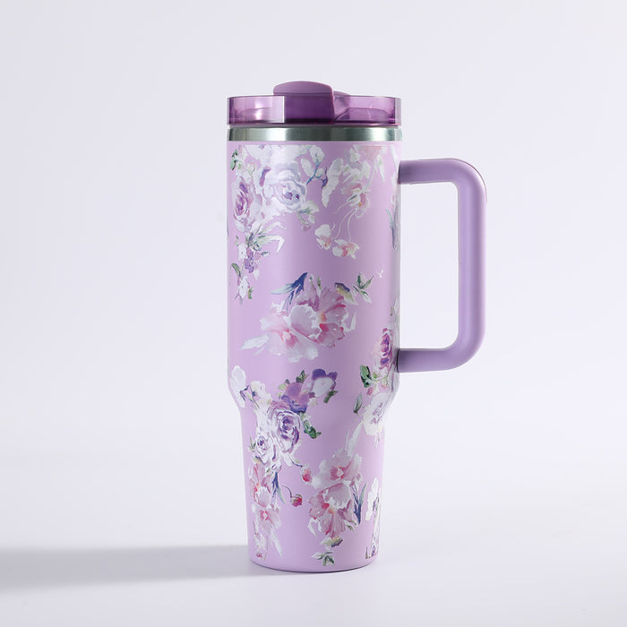 Wholesale Prosperity Series  40oz Car Cup Stainless Steel Insulated Cup Large Capacity Car Ice Cup with Handle