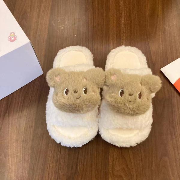 Wholesale Cotton Cartoon Cute Flat Furry Slippers JDC-SP-Lians005