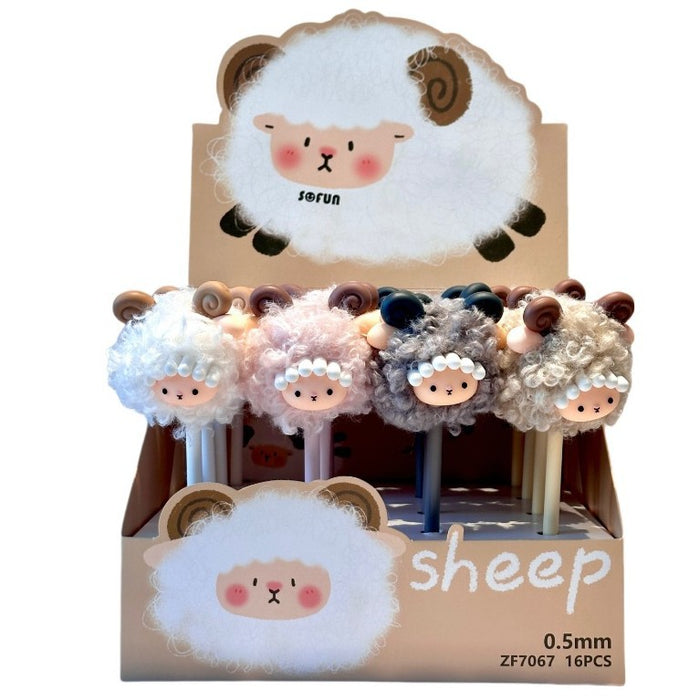 Wholesale Lamb' s Wool Pom-Pom Gel Pen