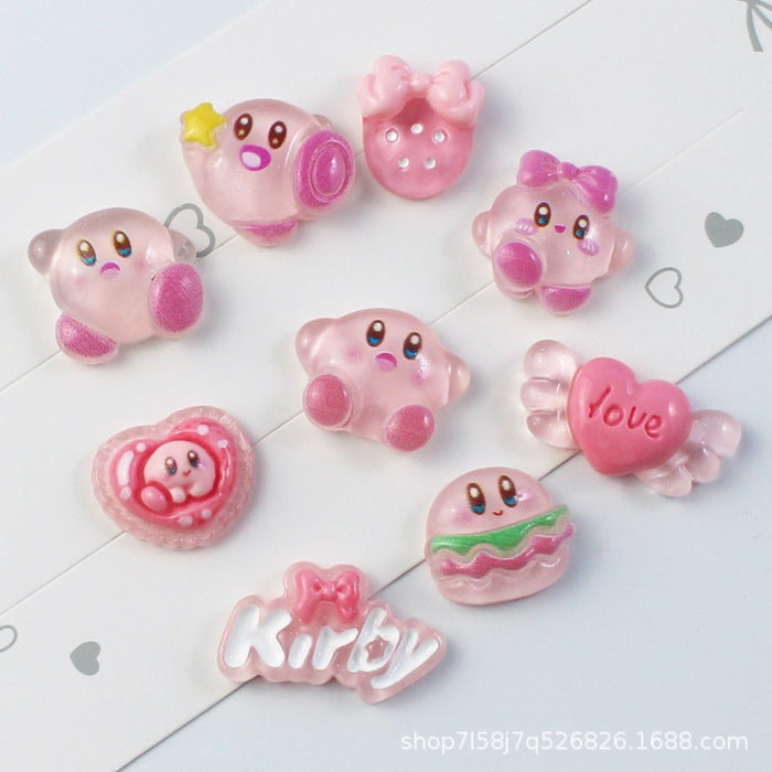 Wholesale Transparent Heart Burger Resin Accessories Cream Glue Mobile Phone Case Accessories Hairpin Headdress Material