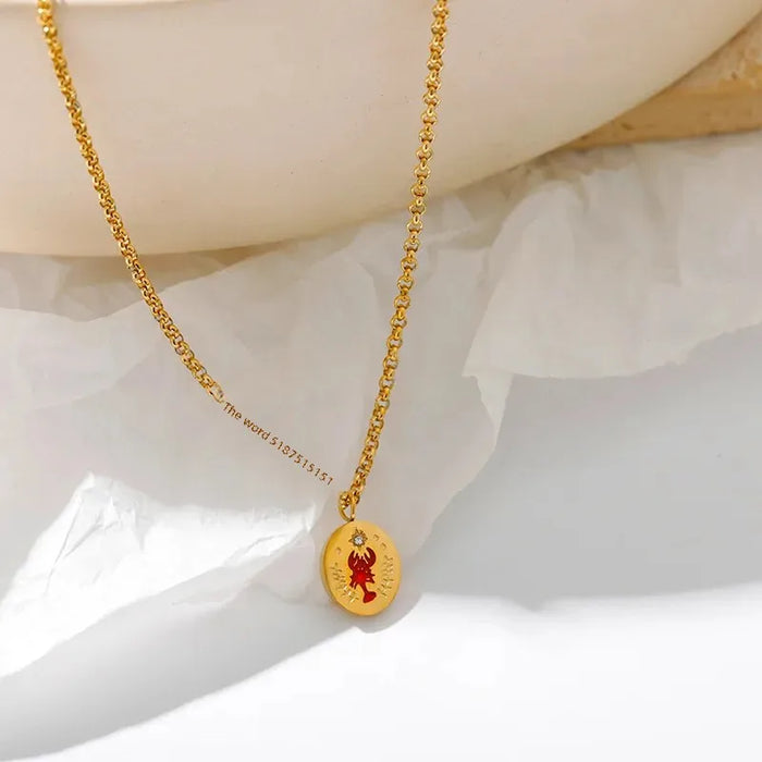 Wholesale Painted pendant necklace vacuum electroplating