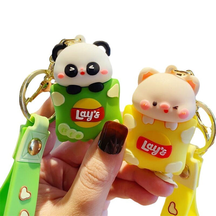 Wholesale Potato Chips Small Animals Resin Cute Doll Keychain JDC-KC-XingLao003