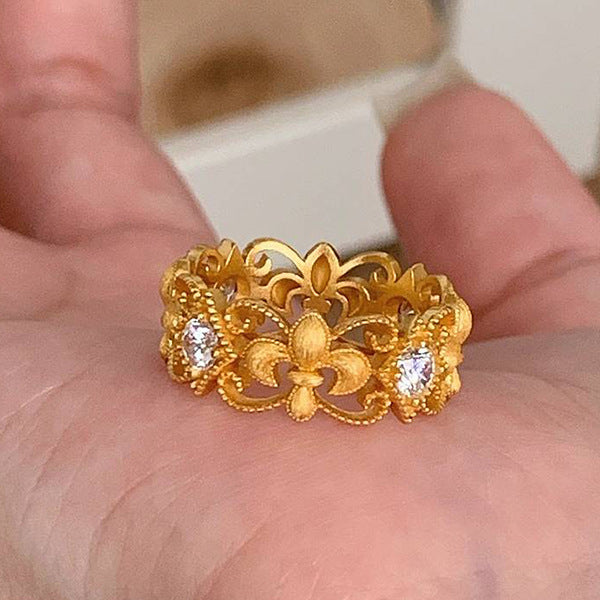 Wholesale Hollow ring fashion, light luxury, niche design, personality, temperament, versatile accessories