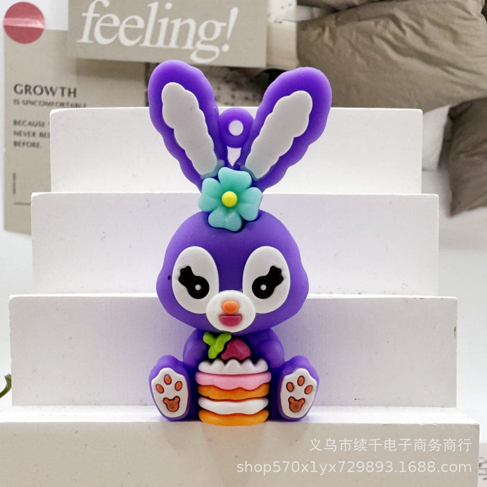 Wholesale Cartoon keychain accessories, soft rubber figurine bag decorations