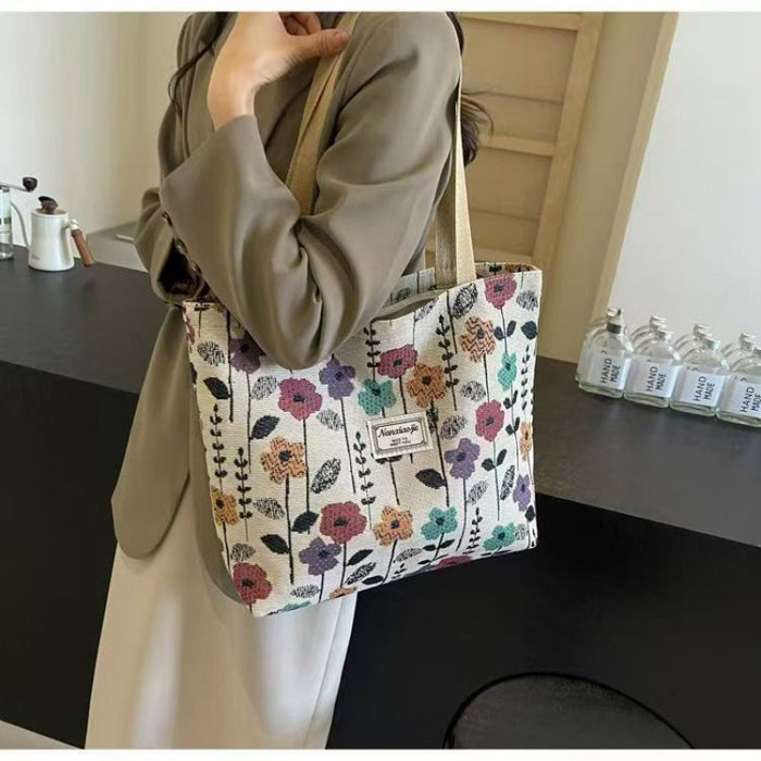 Wholesale Large capacity shoulder bag women' s canvas tote bag school handbag commuter bag