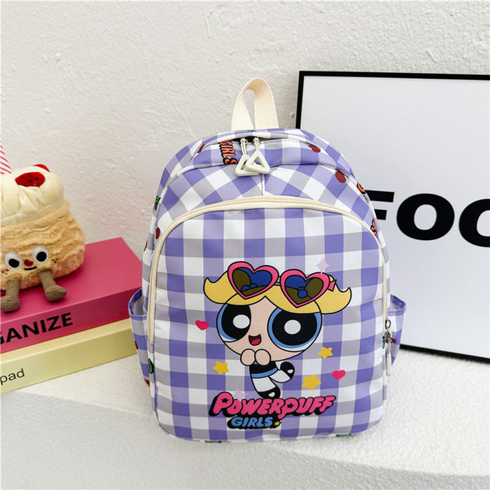 Wholesale Cartoon Cute Children' s Plaid Backpack Bags