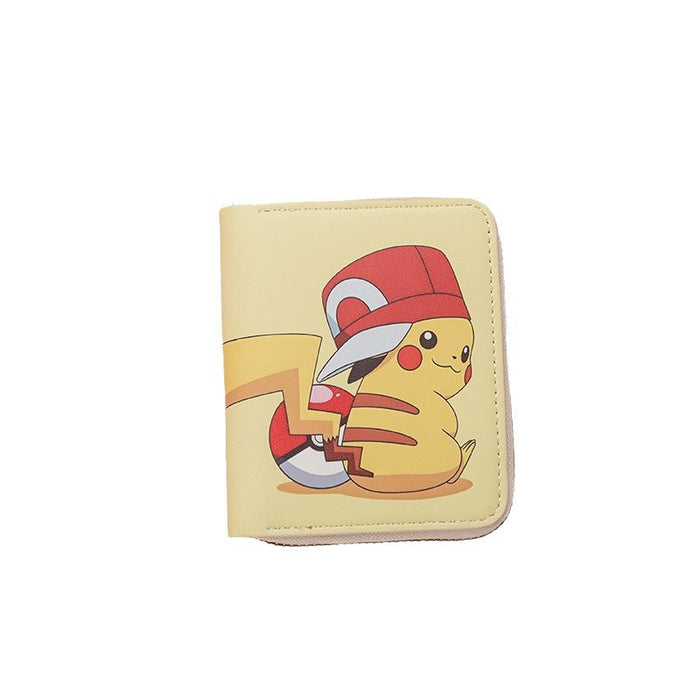 Wholesale Cute cartoon print short zippered wallet