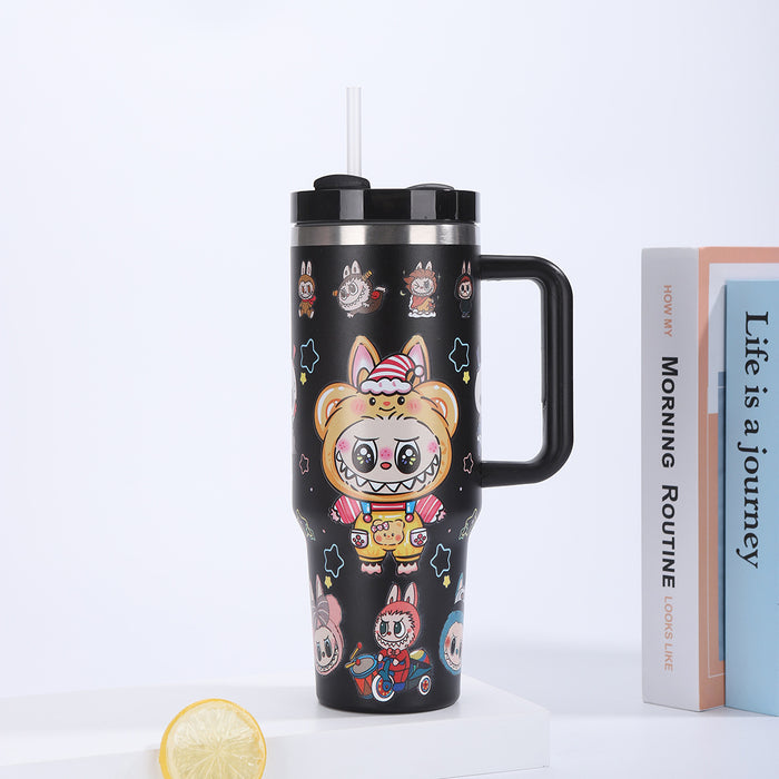 Wholesale Cartoon 40oz Car Cup Insulated Water Cup Stainless Steel Insulated Cup Large Capacity Car Cup