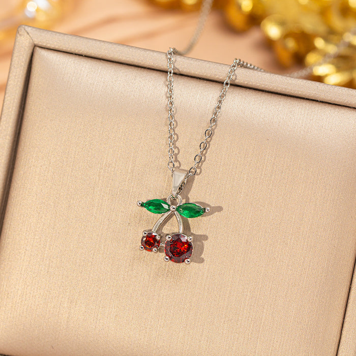 Wholesale Gold Plated Titanium Steel Floral Pendant Necklace Stylish Gift MOQ≥2