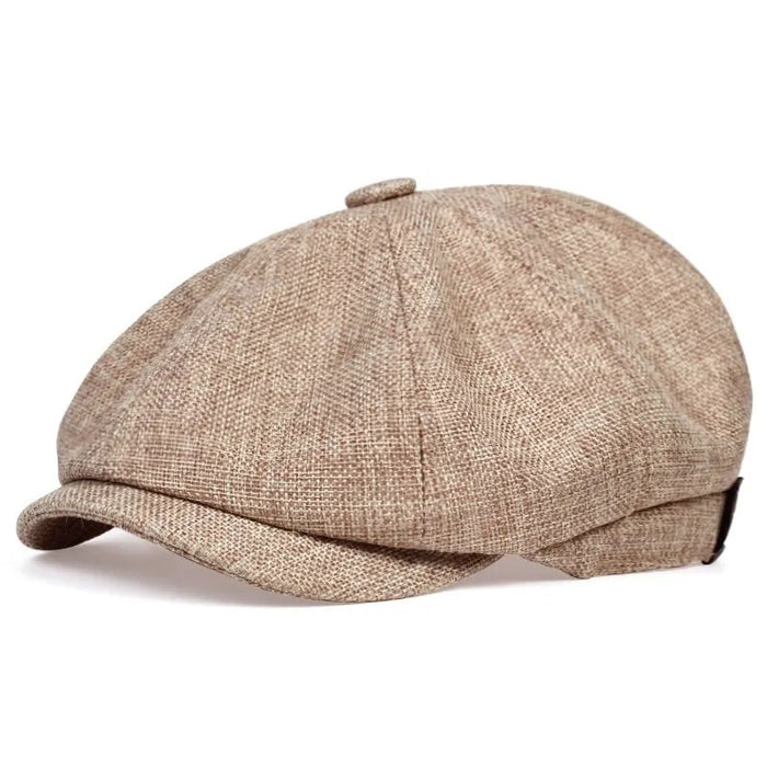 Wholesale Octagonal Hat Linen Cap  Retro Beret
