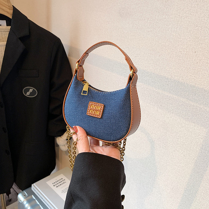 Wholesale Plaid handbag, children's crossbody bag, fashionable underarm shoulder bag