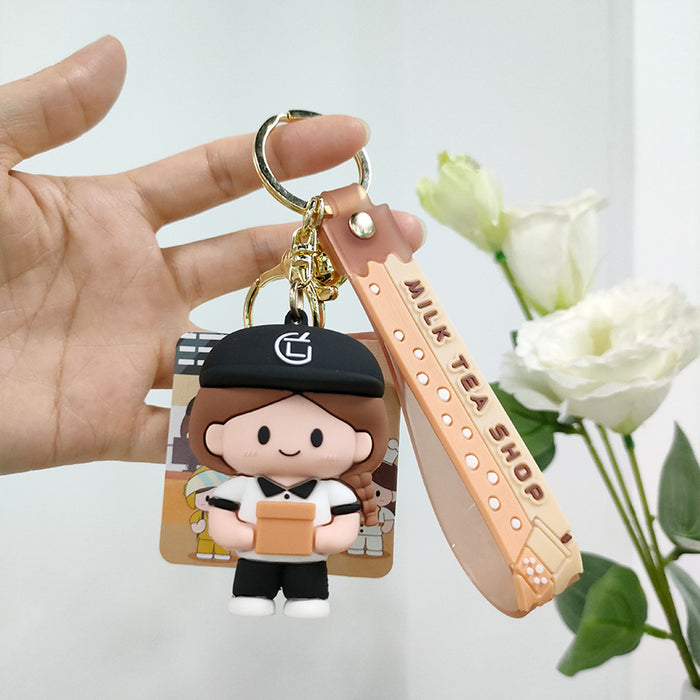 Wholesale PVC Cartoon Doll Keychain JDC-KC-DDL001