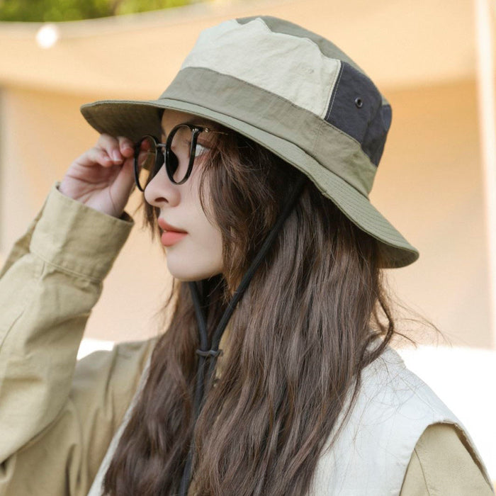 Wholesale Colorful border fisherman hat versatile casual camping, hiking, cycling, sun protection, sun shading hat