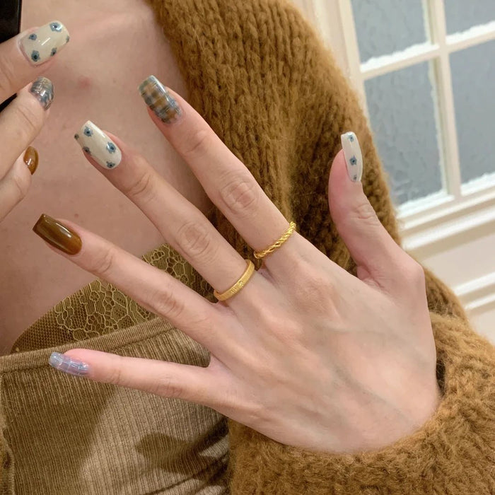 Wholesale Light luxury brushed diamond ring with personalized and niche design, high-end stacked dining ring