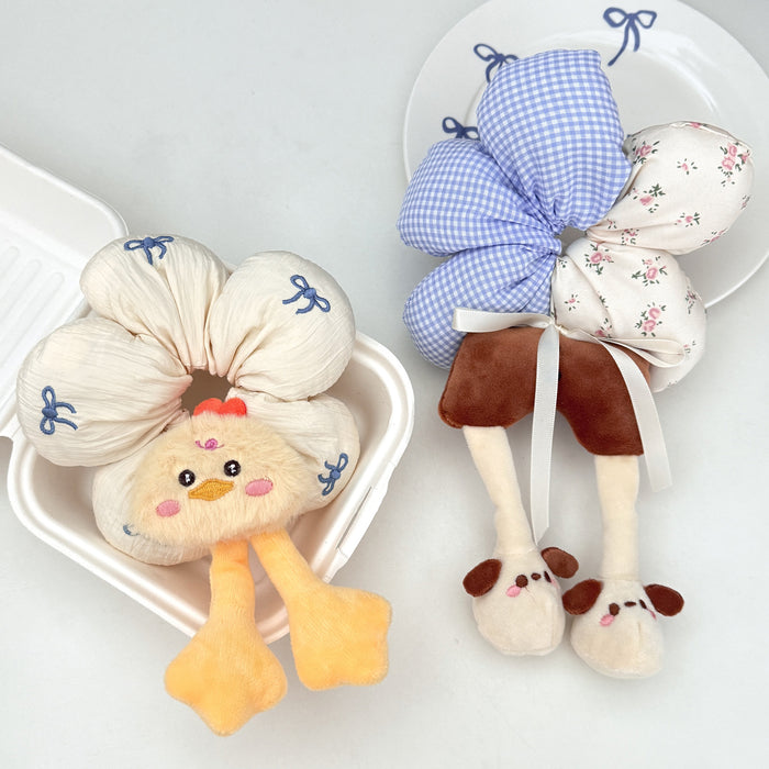 Wholesale Cute Butt Flower Hair Scrunchies