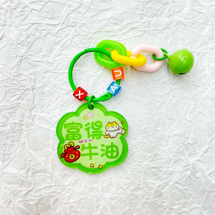 Wholesale Creative New Flower Keychain Pendant Small Clear Bag Hanging Decoration