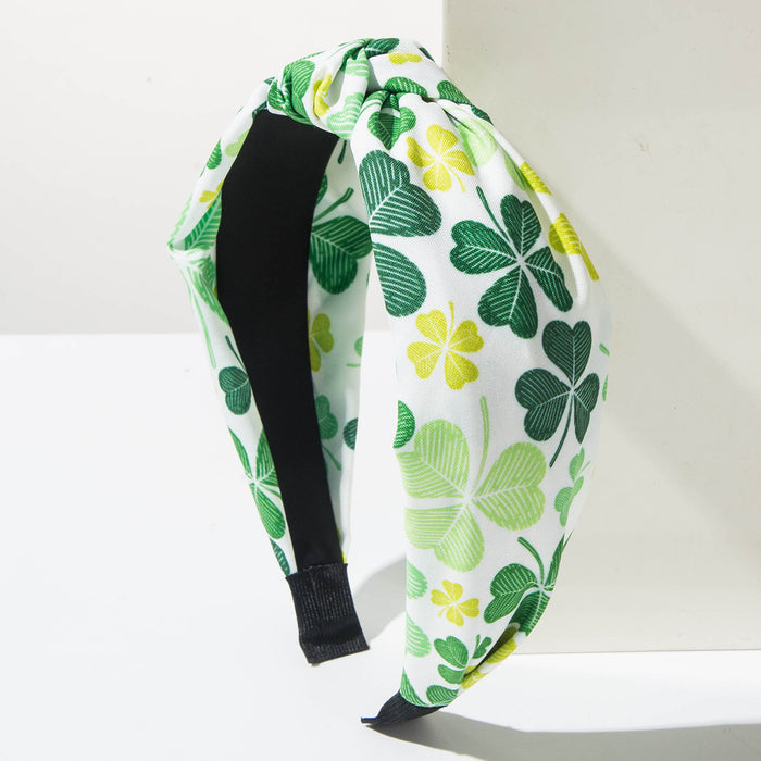 Wholesale Green series clover wide headband