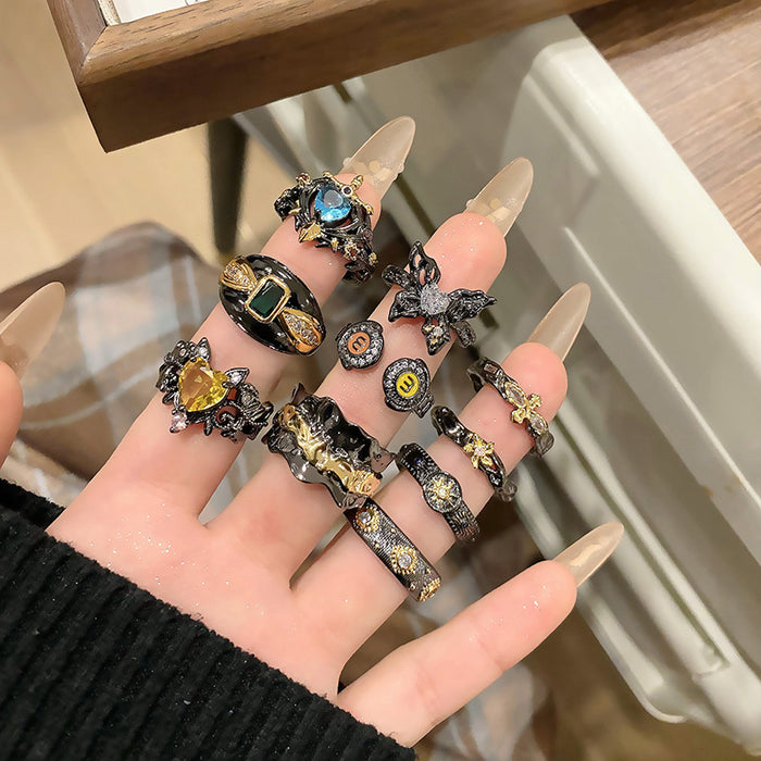 Wholesale Personalized and fashionable open-end ring, simple and niche food ring