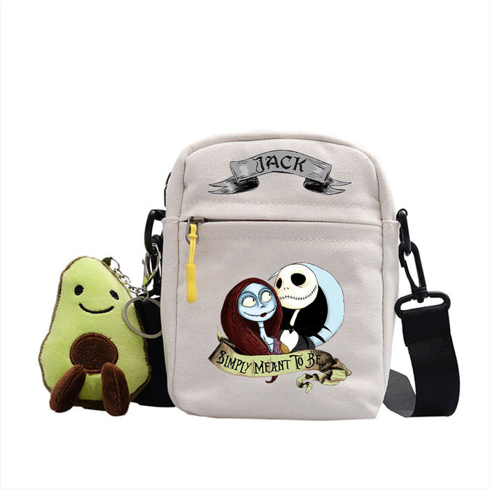 Wholesale Halloween Printed Pattern Canvas Crossbody Shoulder Bag JDC-SD-WuDuomei002