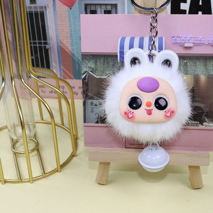 Wholesale Creative Popular Plush Doll  Keychain Car Bag Pendant Rabbit Fur Ball Pendant Student Commemorative Gift