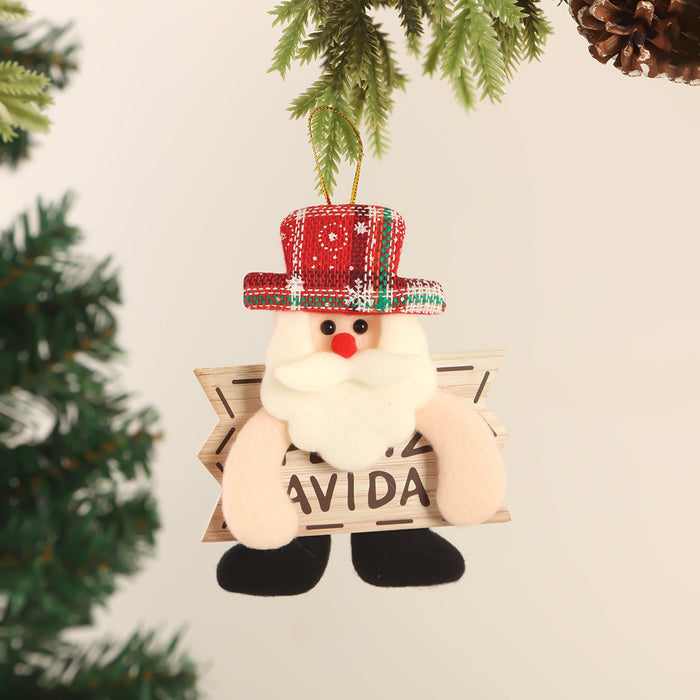 Wholesale Fabric Christmas Brand Pendant Holiday Scene Arrangement Christmas Tree Pendant Christmas Decorations Hanging Ornaments