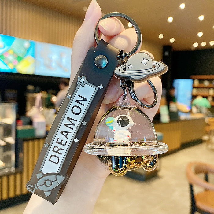 Wholesale Astronaut Floating Sand OilFilled Acrylic Keychain Decorative Car Key