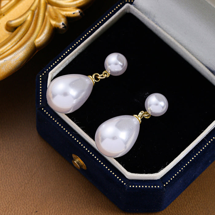 Wholesale Advanced design, pearl earrings, temperament, silver needle earrings