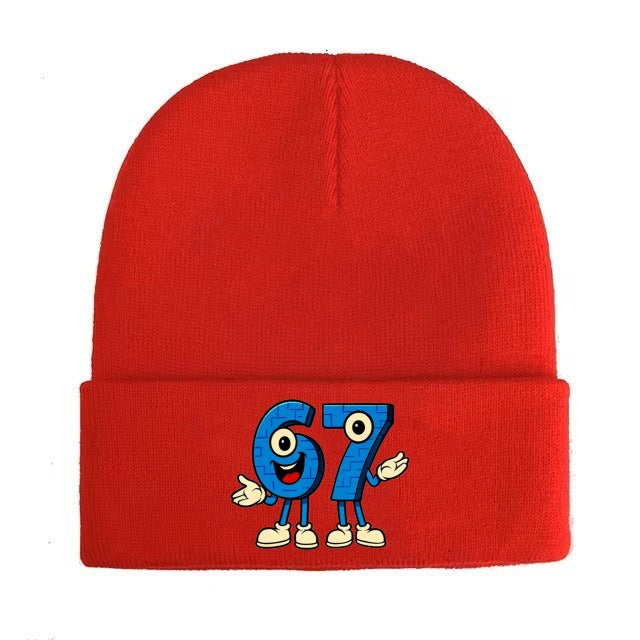 Wholesale Letter pattern knitted hat wool hat warm hat