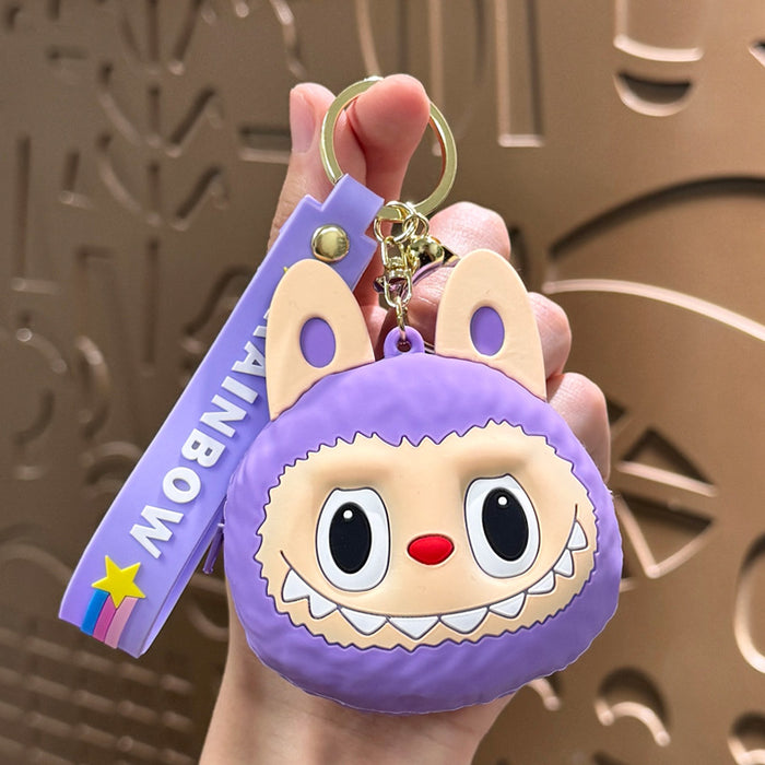 Wholesale Plush Silicone Coin Purse Keychain Bag Decoration Small Gift