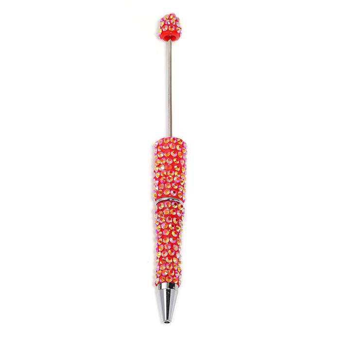 Wholesale Creative DIY full diamond beaded ballpoint pen multicolor plastic beaded pen hand-set diamond beaded pen