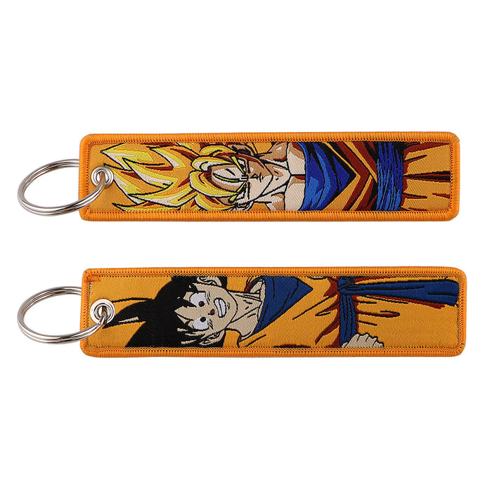 Wholesale  Woven Label Keychain Cartoon Pendant Woven Fabric Cartoon Accessory