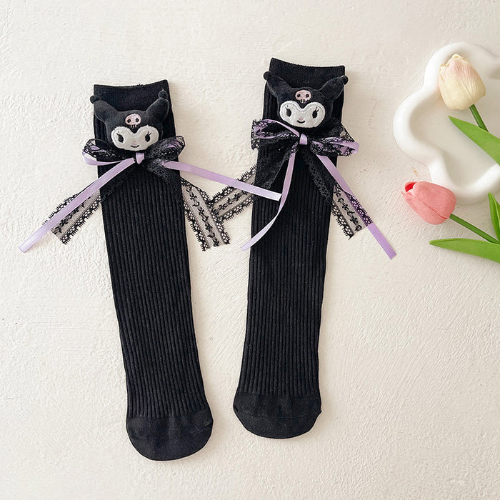 Wholesale Socks bow cartoon socks spring Lolita lace cotton socks