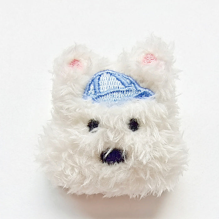Wholesale Cartoon West Highland Terrier Plush Doll Accessory Cute Puppy Doll Brooch Hair Accessory Mobile Phone Case Accessory