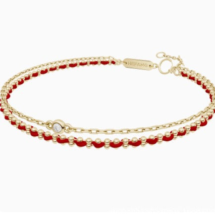 Wholesale Woven Red Rope Double Layer Bracelet, Birthyear Red Hand Rope