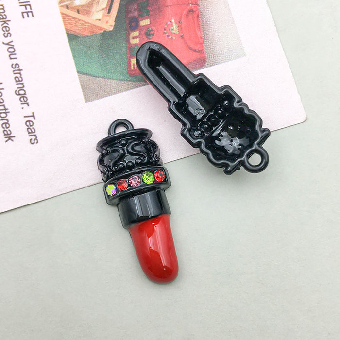 Wholesale DIY Red Oil-Drip Alloy Charms