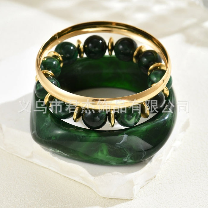 Wholesale Fashion bead set resin bracelet bracelet medieval geometric metal bracelet bracelet bracelet