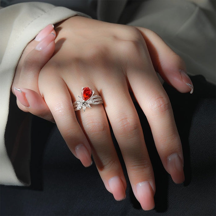 Wholesale Geometric Ice Flower Cut Ring  Real Gold Electroplated Fashion Jewelry Accessory for Boutique Resale