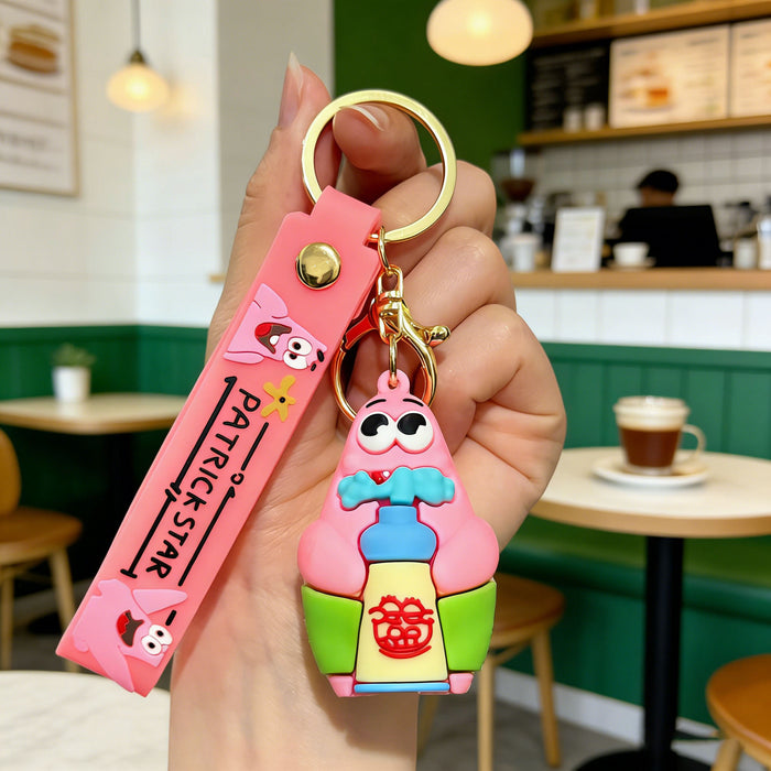 Wholesale Cartoon Keychain Silicone PVC Bag Charm Gift MOQ≥2
