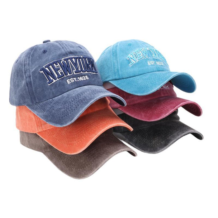 Wholesale Washed cotton hat embroidered baseball cap duckbill cap sun hat embroidered baseball sun hat