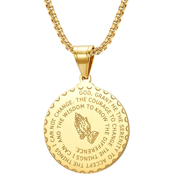 Wholesale  stainless steel round pendant necklace