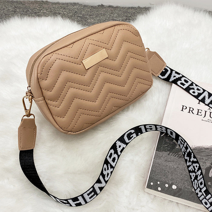 Wholesale Printed Shoulder Strap Crossbody Small Square Bag Ladies Bags Women's Korean Version Wavy Embroidered Bag JDC-SD-SC010